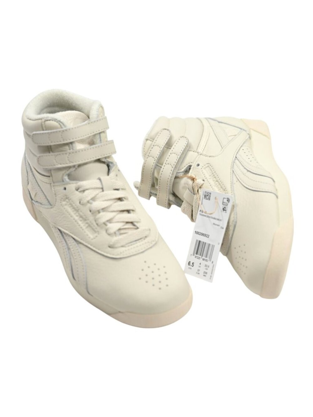 Anine Bing x Reebok Freestyle Hi Sneakers in Bone Chalk
